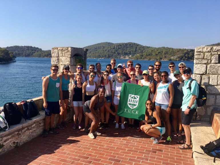 Tuck Students on an international adventure trip to Croatia