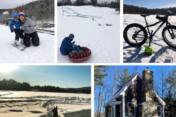 Collage of winter activities
